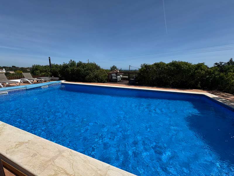 Pool with sea view from Paloverde
